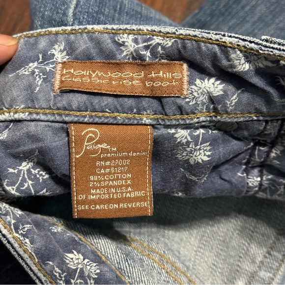 PAIGE Premium Denim Hollywood Hills Classic Rise Boot Cut Jeans Y2K Vintage 29 - Picture 9 of 15